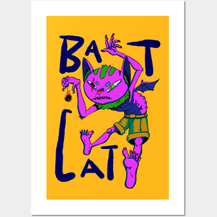 bat cat Posters and Art